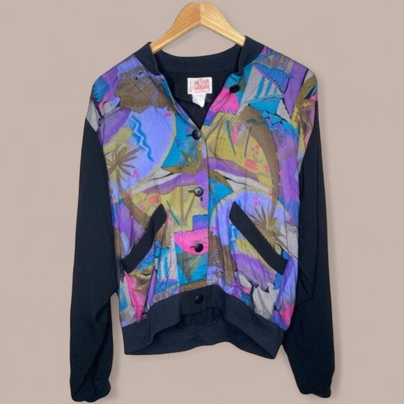 Vintage 80s/90s Made in Canada Mister Leonard Button Up Art Style Cardigan - Picture 1 of 5